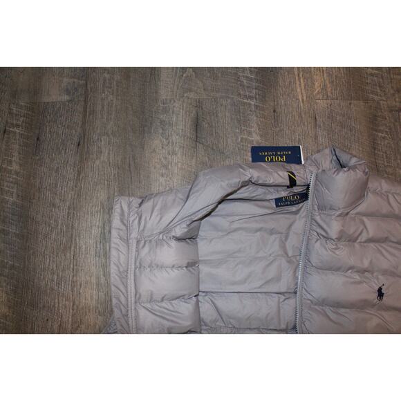 NWT Polo Ralph Lauren Men's Big Tall Packable Quilted Down Vest GRAY - Picture 7 of 8